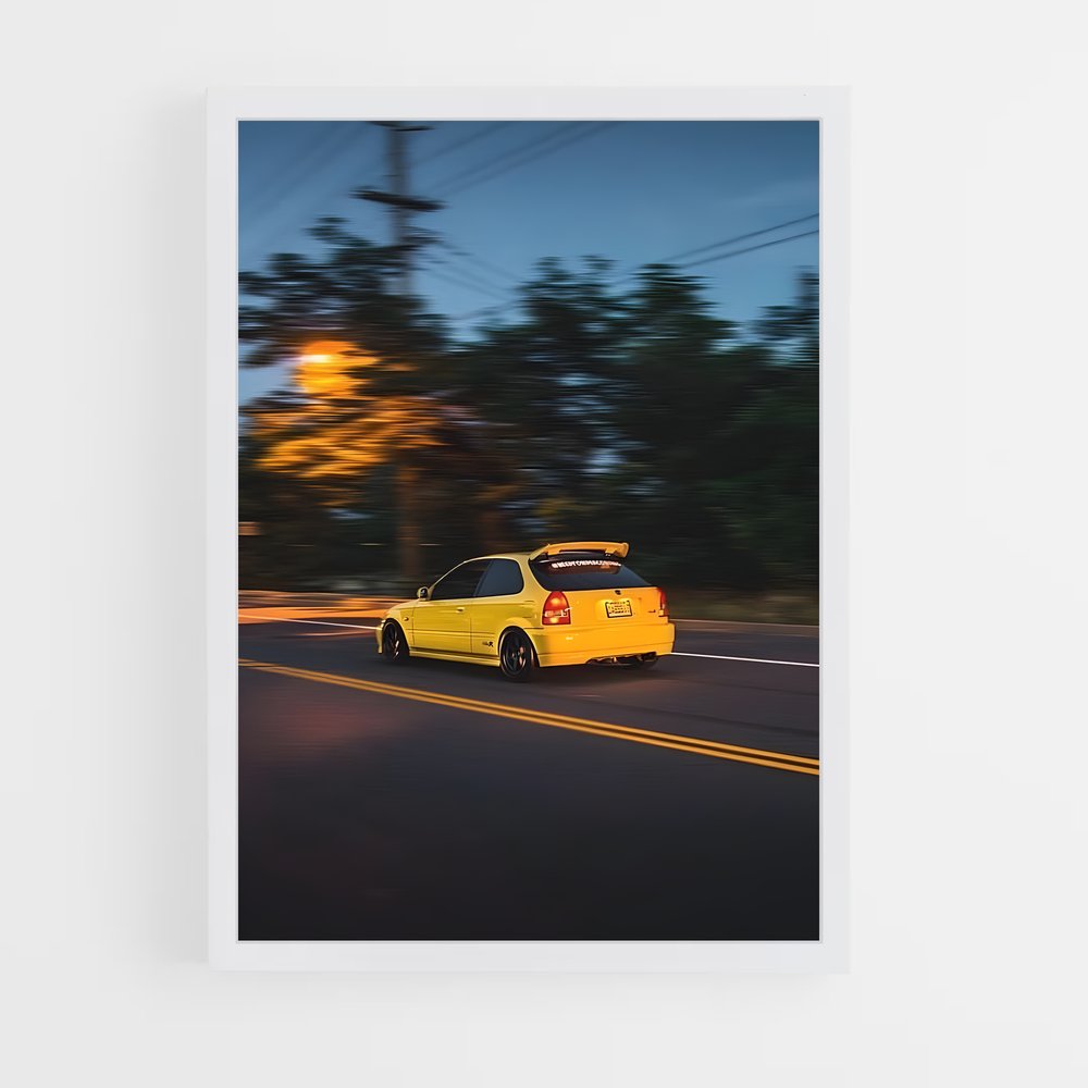 Poster Civic type phares – affiche Honda (vue 3)